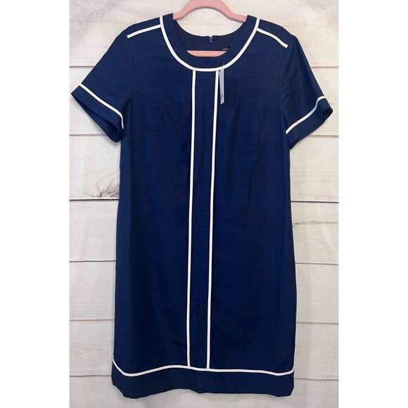 Banana Republic Size 12 Navy White Dress NWT MSRP $139 - Picture 1 of 6